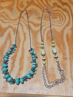 Silver Tone Beaded Statement Necklaces - Women's Jewelry